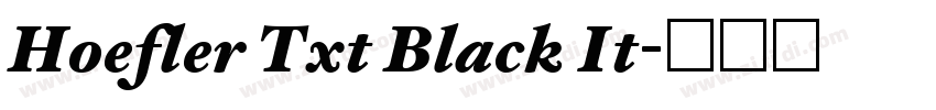 Hoefler Txt Black It字体转换 Hoefler Txt Black It字体转换